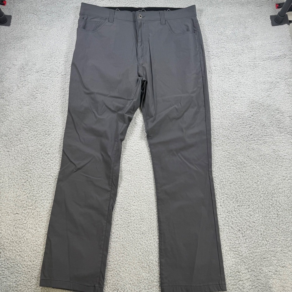 Eddie‎ Bauer Mens 38x31 Gray Nylon Spandex Stretch Travel Pants Chinos
